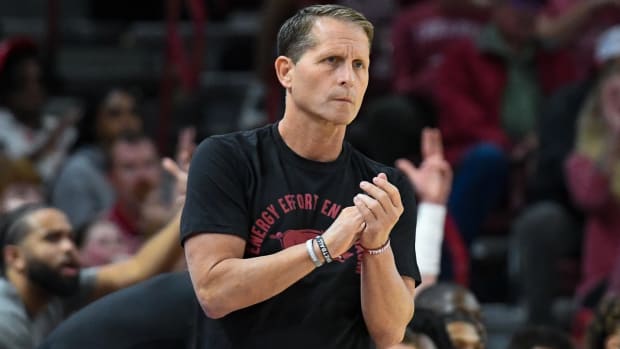 Razorbacks coach El Ellis after win over UT-Tyler on Friday night